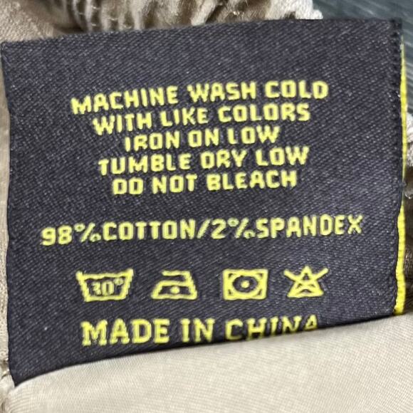 Maison Article Mens Ripstop Cargo Drawstring Pants Size M Ankle Cinch Khaki - Picture 9 of 9